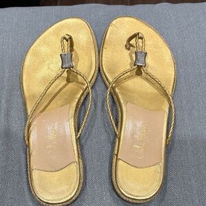 Cole Haan Women's Metallic Gold Sandals 5B